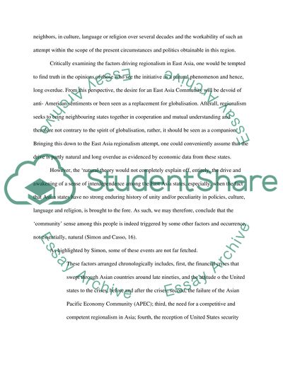 The East Asian Community: farce or reality