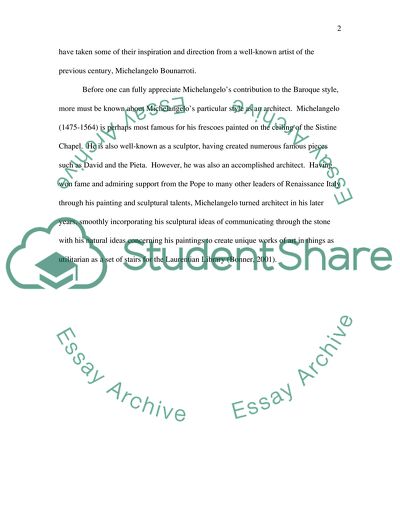 Michelangelo and Bernini