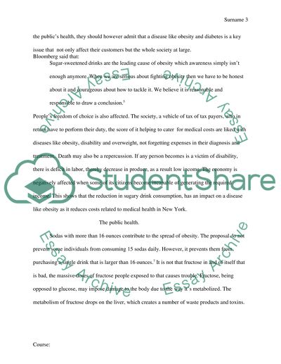 Is the Banning of Soft Sweetened Drinks a Wise Decision