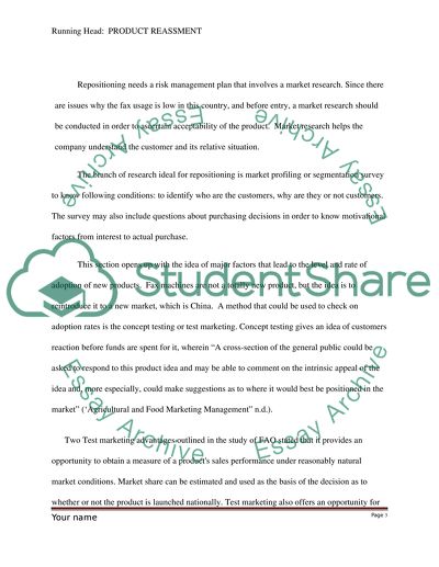 Hypothetical Product Reassessment