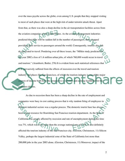 Effect of Recession on Tourism in San Francisco