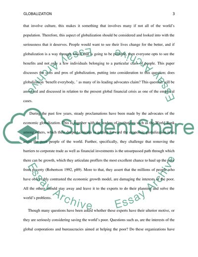 Globalization as a Process of International Integration