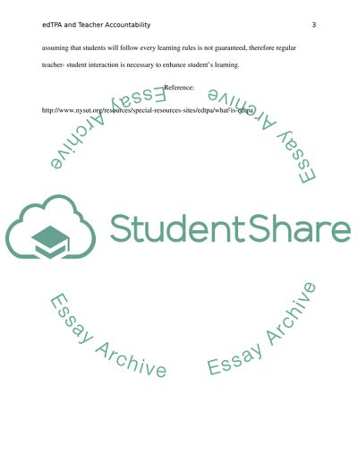 EdTPA and Teacher Accountability