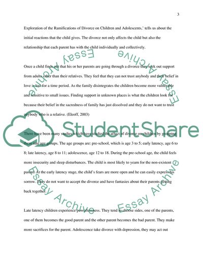 The Effects of Divorce on Children