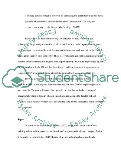 The Confucian Ethos in the Asian Mass Media