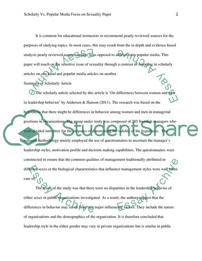 Human Sexuality: The Difference Between Men and Women