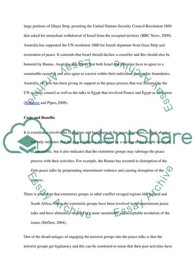 Issues for a Just Peace in Conflict of Israel and Palestine