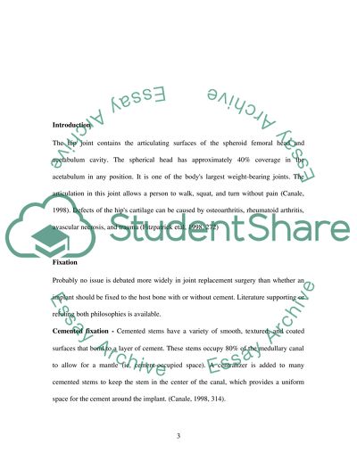 Cementless Fixation of Total Hip Replacements