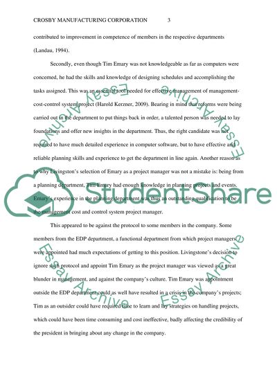 Crosby Manufacturing Corporation