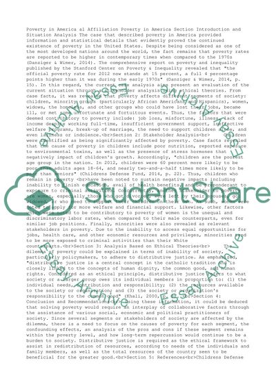 Solving Poverty in America