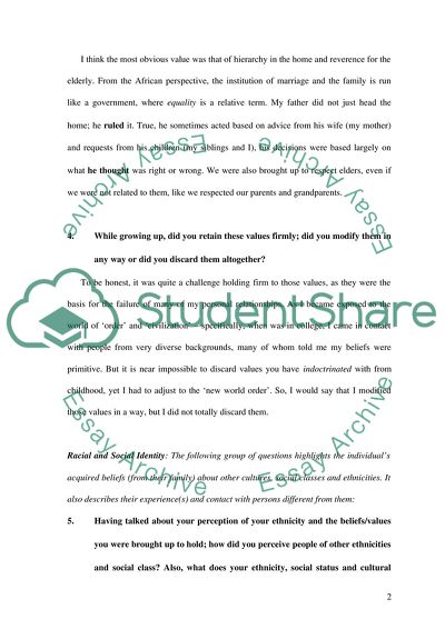 The Individual, the Parental and Family Values