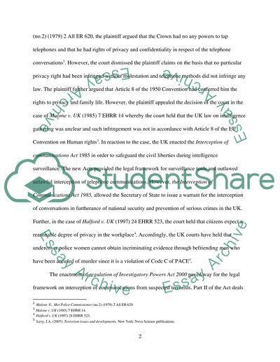Essay of terrorism