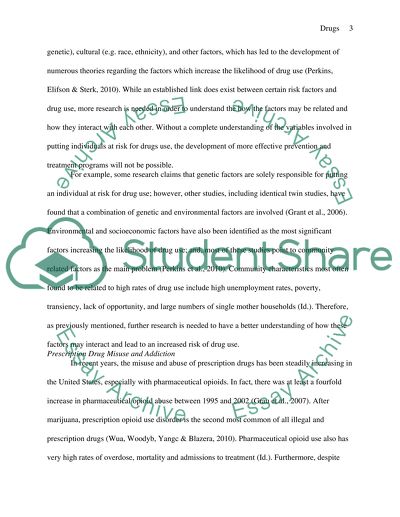 Drugs and their influence