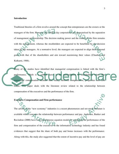The Relationship between Executive Remuneration and Corporate Performance