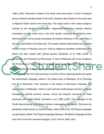 Pacific Islands Culture