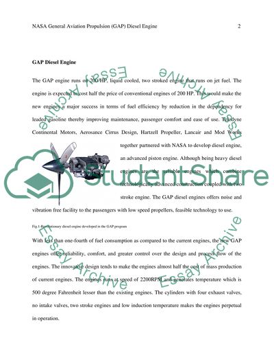 NASA General Aviation Propulsion Diesel Engine