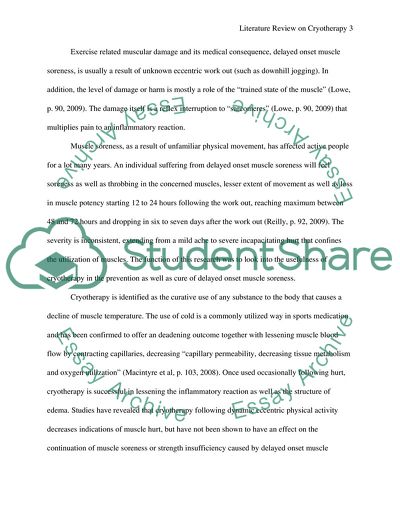 The Use of Cryotherapy and Improvement in Healing: the Most Successful Application of Cryotherapy