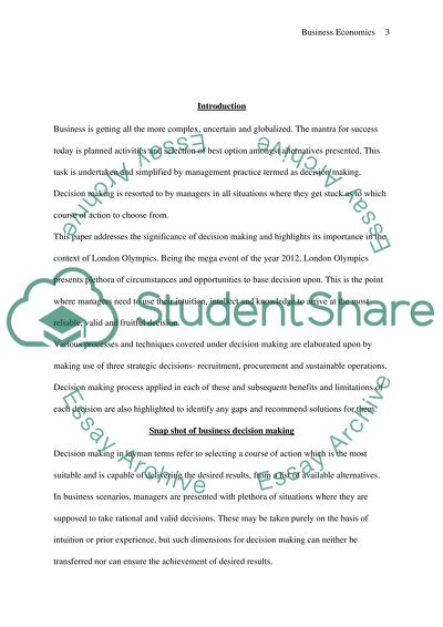The Significance of Decision Making