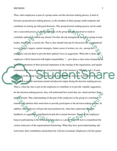 Group Decision Making