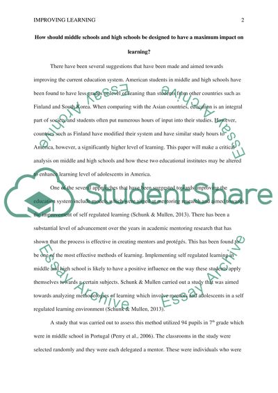 How should middle schools and high schools be designed to have a maximum impact on learning