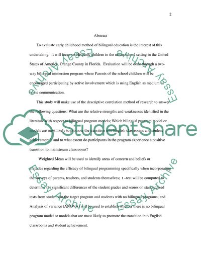 Method of Bilingual Education