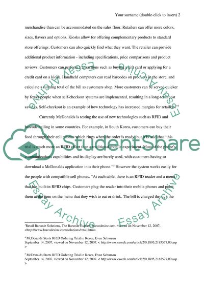 The impact of computer system has had on McDonalds fast food resturant