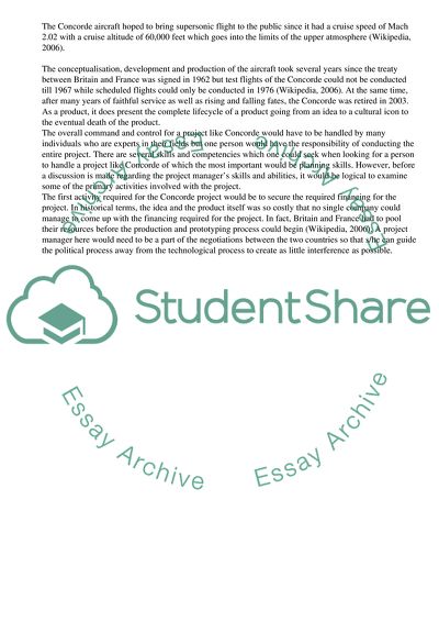 The Concorde Aircraft Project