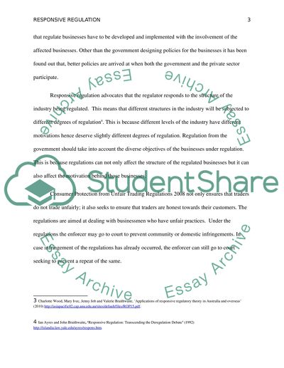 Responsive Regulation Major Issues