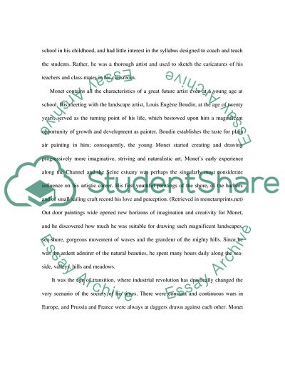 Oscar-Claude Monet as One of the Distinguished French Artists