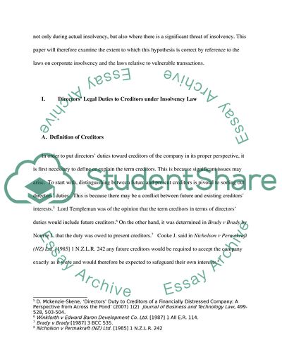 Directors Legal Liabilities