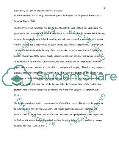 Exclusionary Rule and Its Role within Criminal Procedure