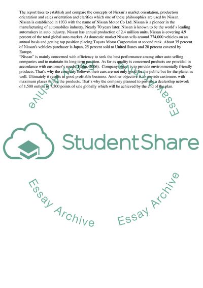 Customer and Social Well Being as the Main Objective of Nissan