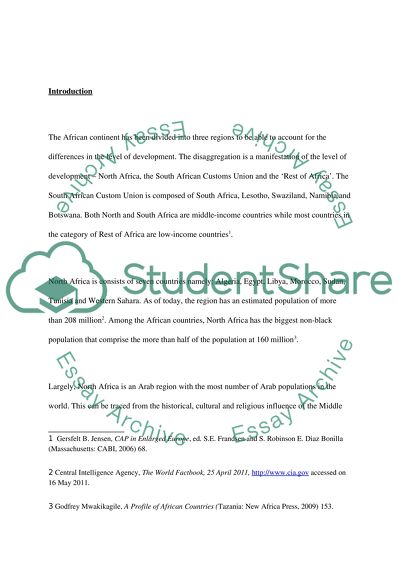 Trade Liberalization in North African Countries