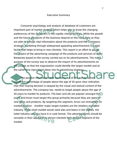 Target Market of Arran Breweries