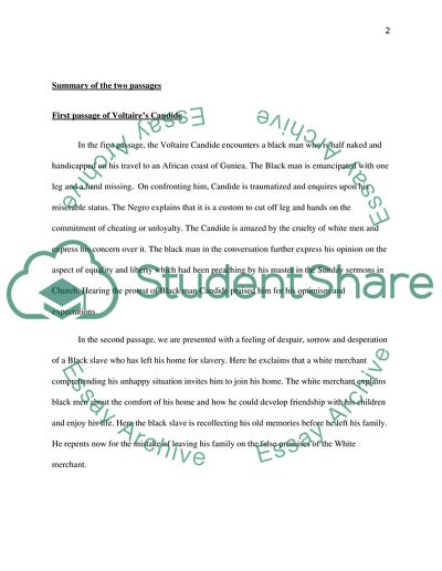 Slave Trade by Voltaire and Gronniosaw