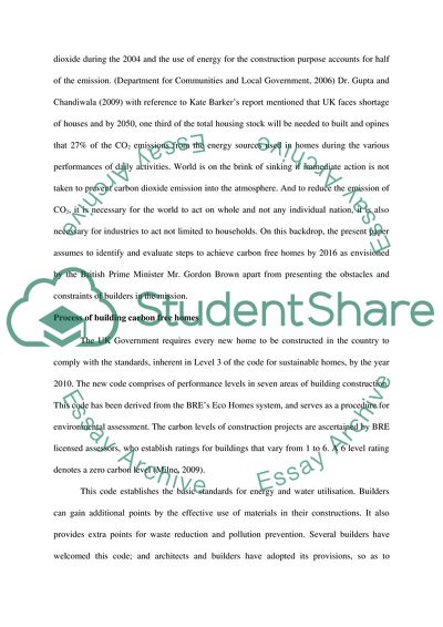 Zero Carbon Home Strategy for the Developers