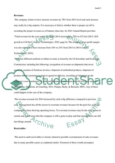 Accsys Technologies Plc Audit