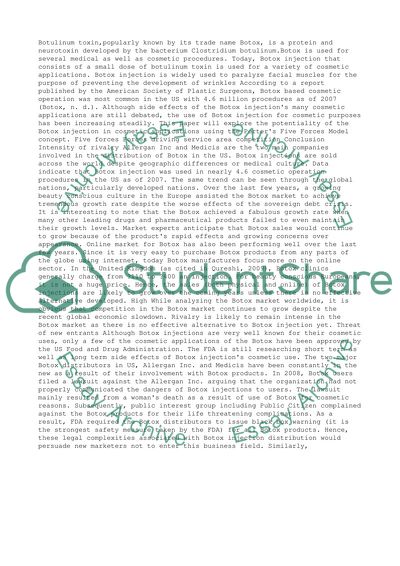 Botox injection for cometic use