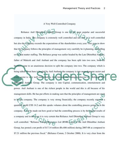 Management Theory and Practices