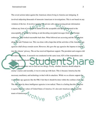 Findings of the Church Committee