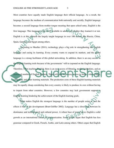 English as the Strongest Language