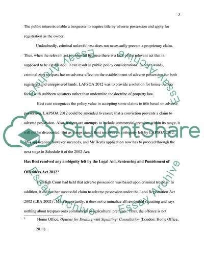 Best v the Chief Land Registrar & Anor