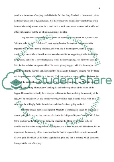 The Image Of Blood In The Play Macbeth