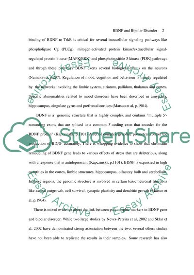 Assessment of Genetic Mechanisms of Bipolar Disease and BDNF