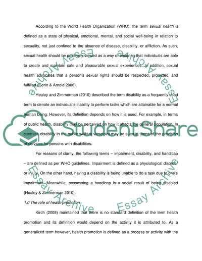 Sexuality and Health