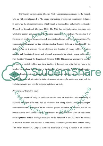 Teacher Evaluation and Monitoring of Students Performance with Special Needs