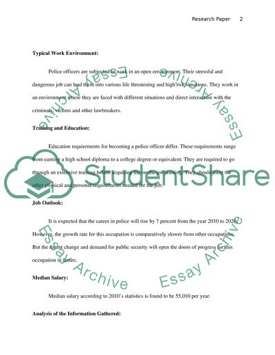 Career Research Memo Report