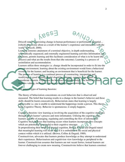 Learning Processes Paper