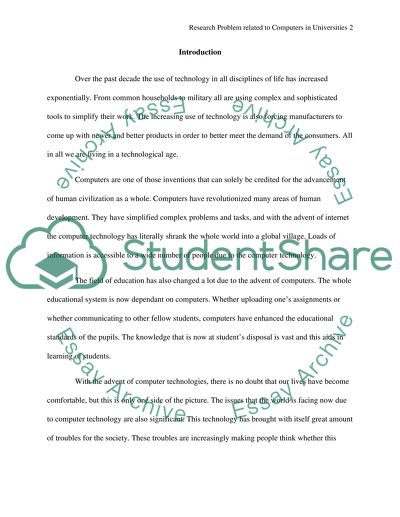 Research problem that facing some student in the univ