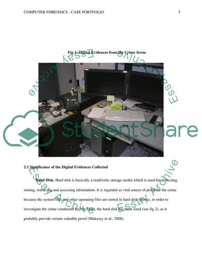 Significance of the Digital Evidences Collected